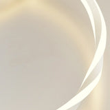 Minimalist White Triple Circle Semi-Flush Mount Light Image - 16