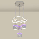 Modern Circular LED Pendant Chandelier House Shape Image - 18