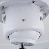 Modern Circular LED Semi-Flush Ceiling Fan with Light Image - 15