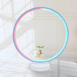 Modern Circular LED Table Lamp White Minimalist Image - 3