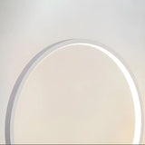 Modern Circular LED Table Lamp White Minimalist Image - 8