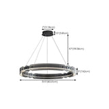 Modern Black Circle Clear Acrylic Pendant Light Chandelier Image - 12