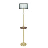 Modern Classic Gold Side Pleated Cloth Table Floor Lamp Image - 2