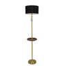 Modern Classic Gold Side Pleated Cloth Table Floor Lamp Image - 7