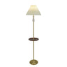 Modern Classic Gold Side Pleated Cloth Table Floor Lamp Image - 9