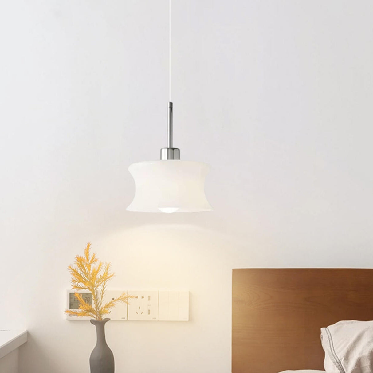 Modern Classic Milk Glass Geometric Pendant Lights Image - 4