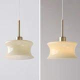 Modern Classic Milk Glass Geometric Pendant Lights Image - 9