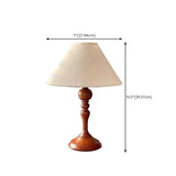 Modern Classic Minimalist Wooden Base White Table Lamp #size