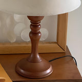 Modern Classic Minimalist Wooden Base White Table Lamp Image - 8