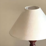 Modern Classic Minimalist Wooden Base White Table Lamp Image - 9