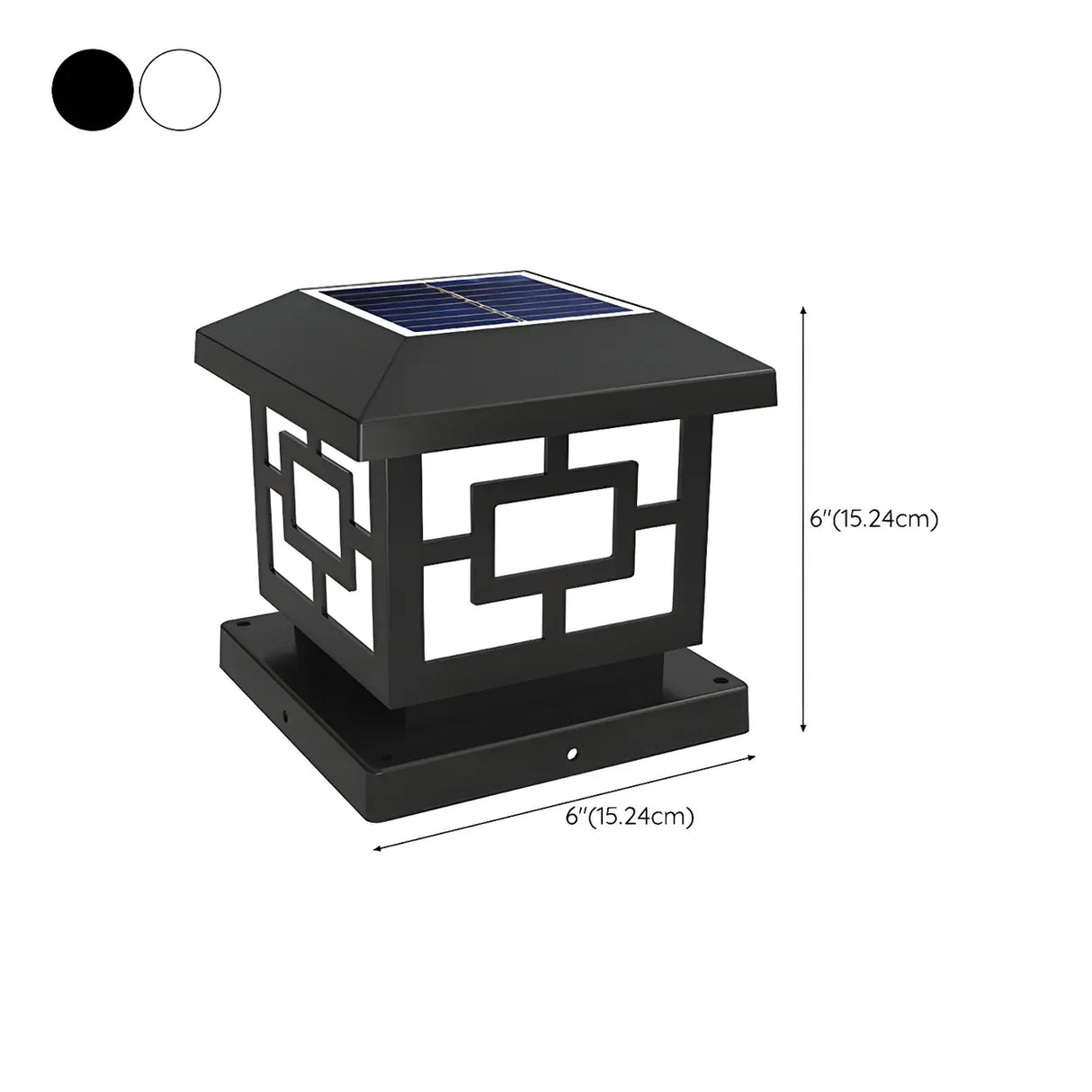 Modern Classic Square Aluminum Black Outdoor Lamp 