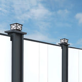 Modern Classic Square Aluminum Black Outdoor Lamp Image - 5