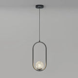 Modern Clear Acrylic Globe Pendant Light Bedroom Image - 15