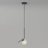 Modern Clear Acrylic Globe Pendant Light Bedroom Image - 16