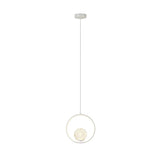 Modern Clear Acrylic Globe Pendant Light Bedroom Image - 3