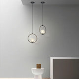 Modern Clear Acrylic Globe Pendant Light Bedroom Image - 6