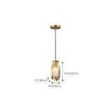 Modern Clear Crystal Capsule Bedroom Pendant Light #size