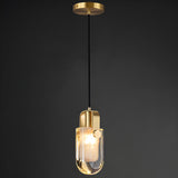 Modern Clear Crystal Capsule Bedroom Pendant Light Image - 2