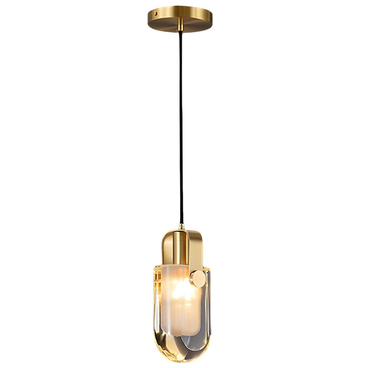 Modern Clear Crystal Capsule Bedroom Pendant Light Image - 6