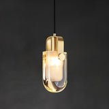 Modern Clear Crystal Capsule Bedroom Pendant Light Image - 9