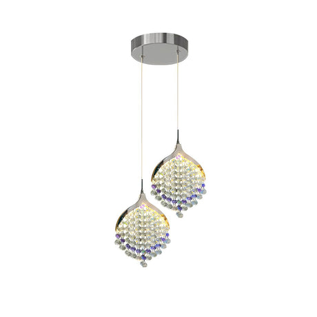 Modern Clear Crystal Droplet Teardrop Pendant Light Image - 1