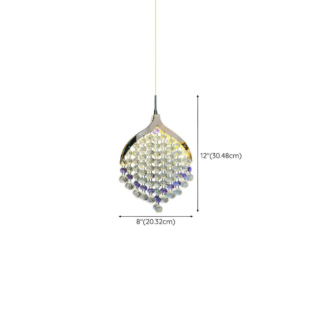 Modern Clear Crystal Droplet Teardrop Pendant Light 