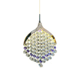 Modern Clear Crystal Droplet Teardrop Pendant Light Image - 5