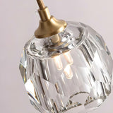 Modern Clear Crystal Globe Bedroom Pendant Light Image - 12