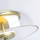 Modern Clear Dome Glass Shade Gold LED Table Lamp Image - 10