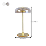 Modern Clear Dome Glass Shade Gold LED Table Lamp #size