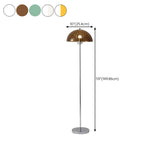 Modern Clear Dome Shade and Chrome Metal Floor Lamp #size