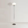 Modern Clear Dome Shade and Chrome Metal Floor Lamp Image - 2