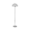 Modern Clear Dome Shade and Chrome Metal Floor Lamp Image - 5