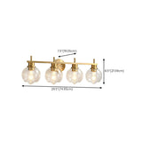 Modern Clear Glass Bathroom Gold Globe Vanity Light Image - 17