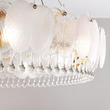 Modern Clear Glass Crystal Apple Drum Chandelier Image - 15