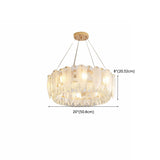 Modern Clear Glass Crystal Apple Drum Chandelier #size