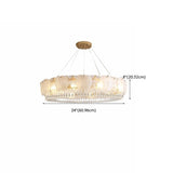 Modern Clear Glass Crystal Apple Drum Chandelier Image - 22