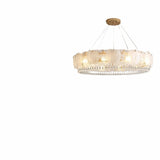 Modern Clear Glass Crystal Apple Drum Chandelier Image - 9