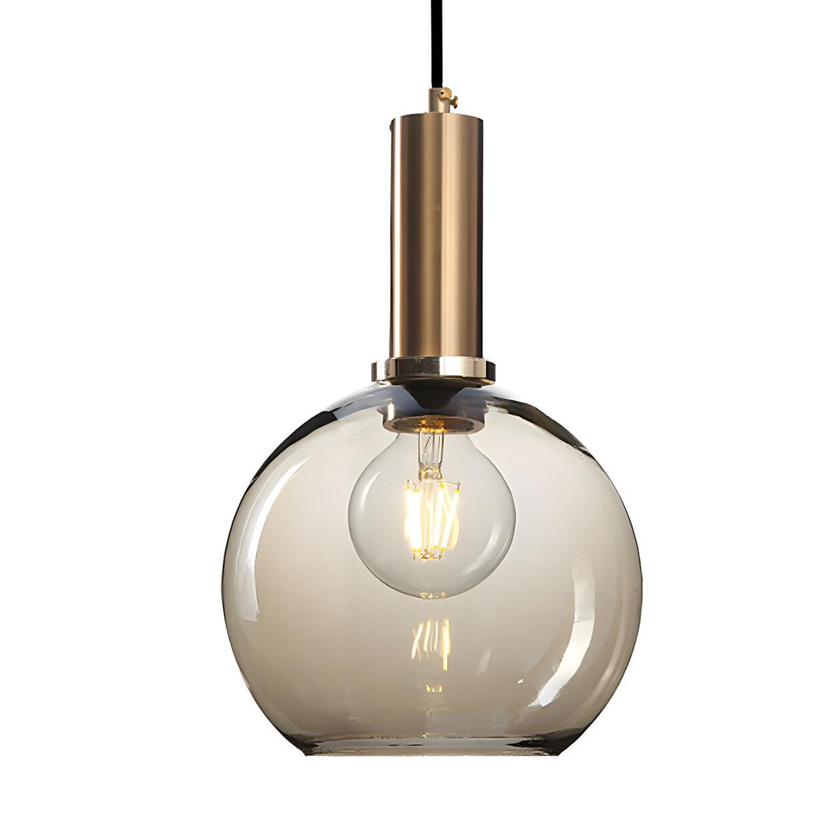 Modern Clear Glass Dome Dining Room Pendant Light Image - 16