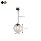 Modern Clear Glass Globe Pendant Light Flexible Length Image - 12