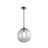 Modern Clear Glass Globe Pendant Light Flexible Length Image - 3