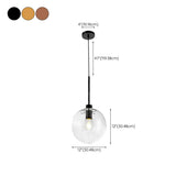 Modern Clear Glass Globe Pendant Light Set Flexible Length Image - 14