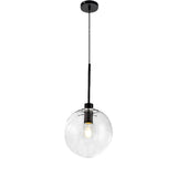 Modern Clear Glass Globe Pendant Light Set Flexible Length Image - 5