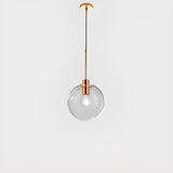 Modern Clear Glass Globe Pendant Light Set Flexible Length Image - 6