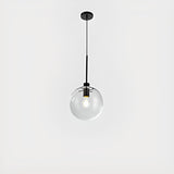 Modern Clear Glass Globe Pendant Light Set Flexible Length Image - 8