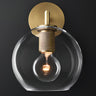 Modern Clear Glass Globe Wall Sconce Light Fixture Image - 7