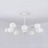 Modern Clear Glass Globe White Sputnik Chandelier Image - 5