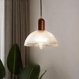 Modern Clear Glass LED Pendant Light Flexible Length Image - 1