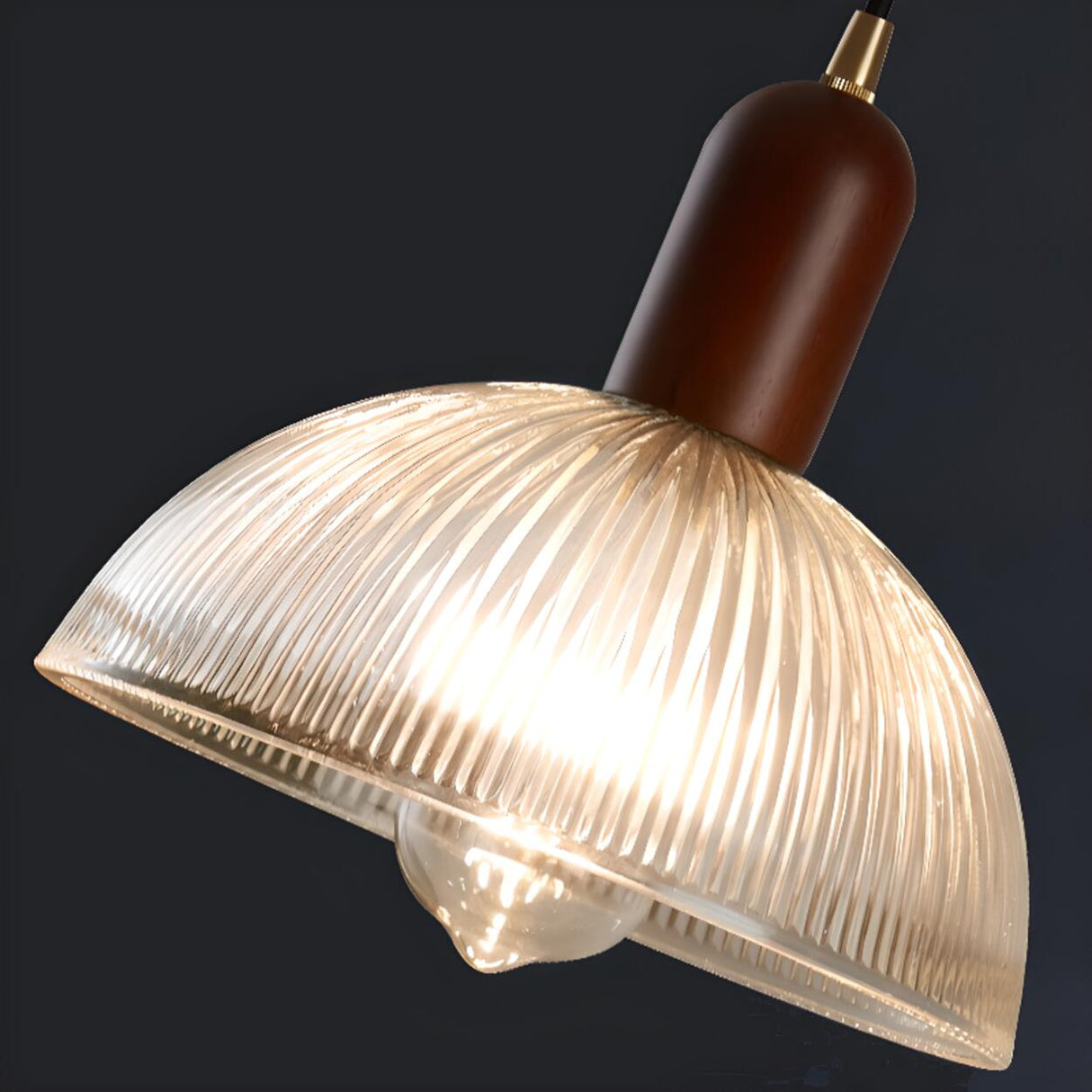 Modern Clear Glass LED Pendant Light Flexible Length Image - 12