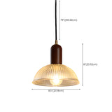 Modern Clear Glass LED Pendant Light Flexible Length #size